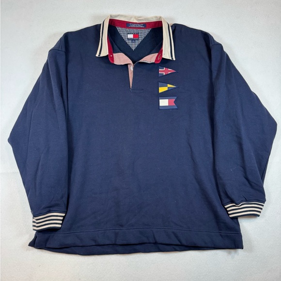 Tommy Hilfiger Other - Vintage Tommy Hilfiger Men's Navy Casual Button Down Shirt